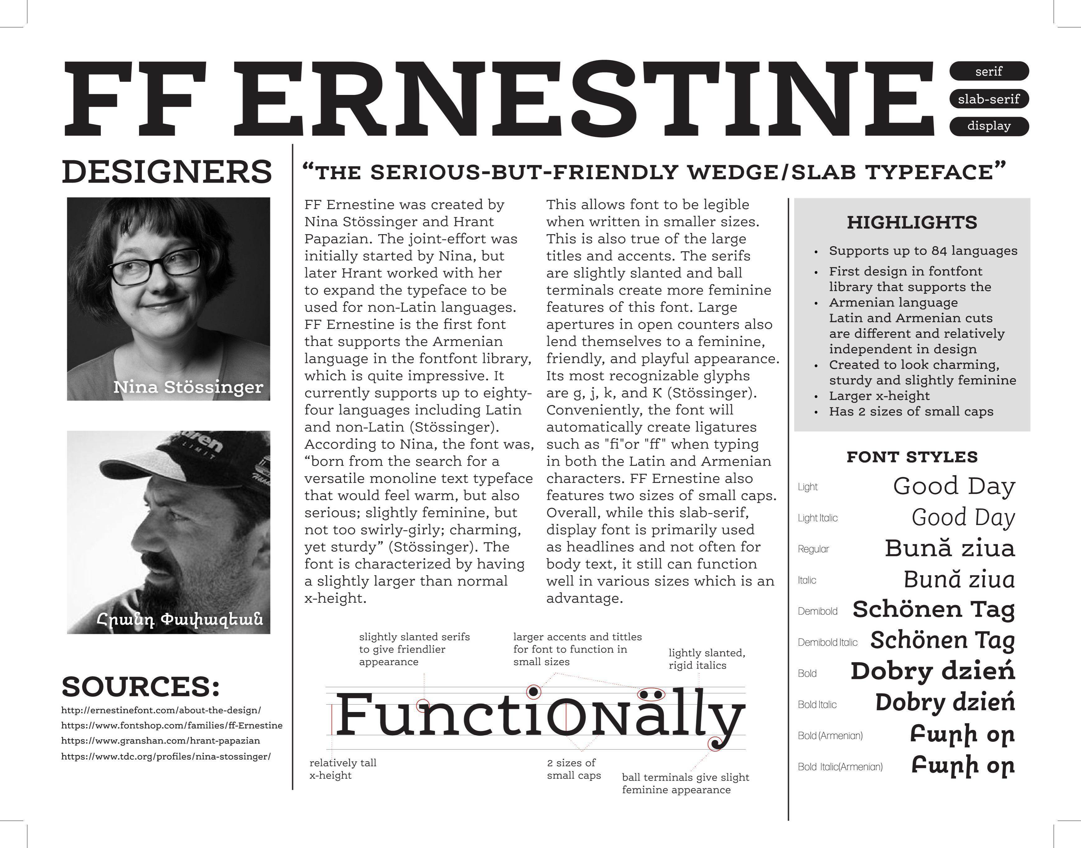 FF Ernestine Typeface Homage Poster 